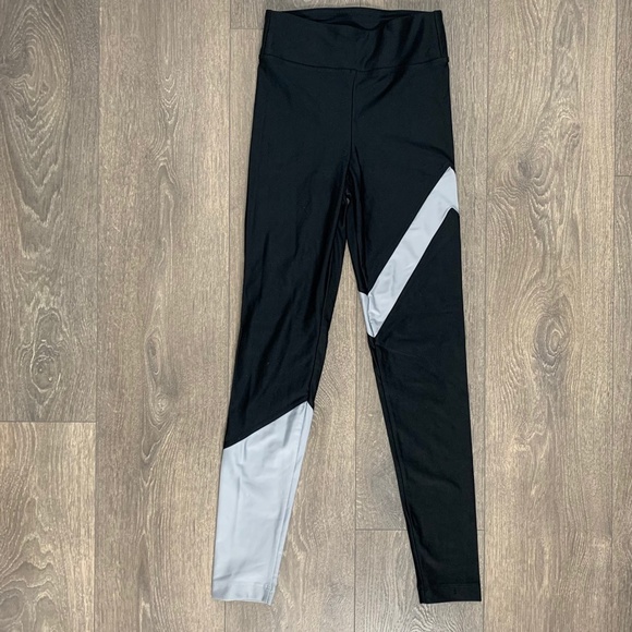 Koral Appeal Energy Leggings High Rise Waist Shine Black Silver Size XS - Picture 3 of 15